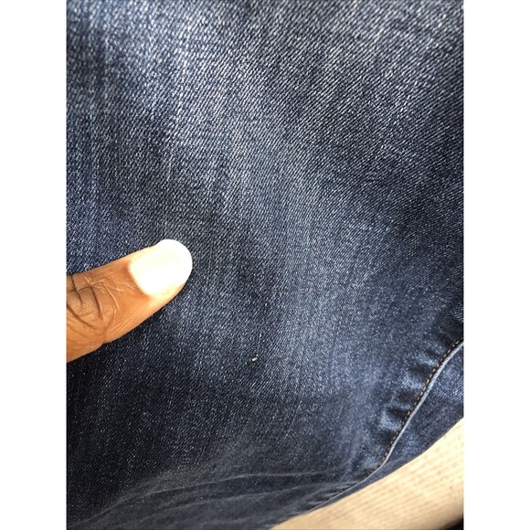 Madewell Denim Jeans Size 35T 10"High Rise Skinny Dark Distressed - Picture 7 of 16